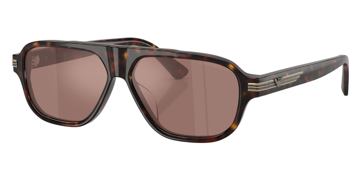 EMPORIO ARMANI EA4285U 64596G 56 - Shiny Havana Burgundy / Brown Mirrored Internal Silver #id:ea4285u64596g_s:108105