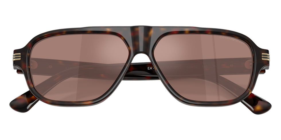 EMPORIO ARMANI EA4285U 64596G 56 - Shiny Havana Burgundy / Brown Mirrored Internal Silver #id:ea4285u64596g_s:108120
