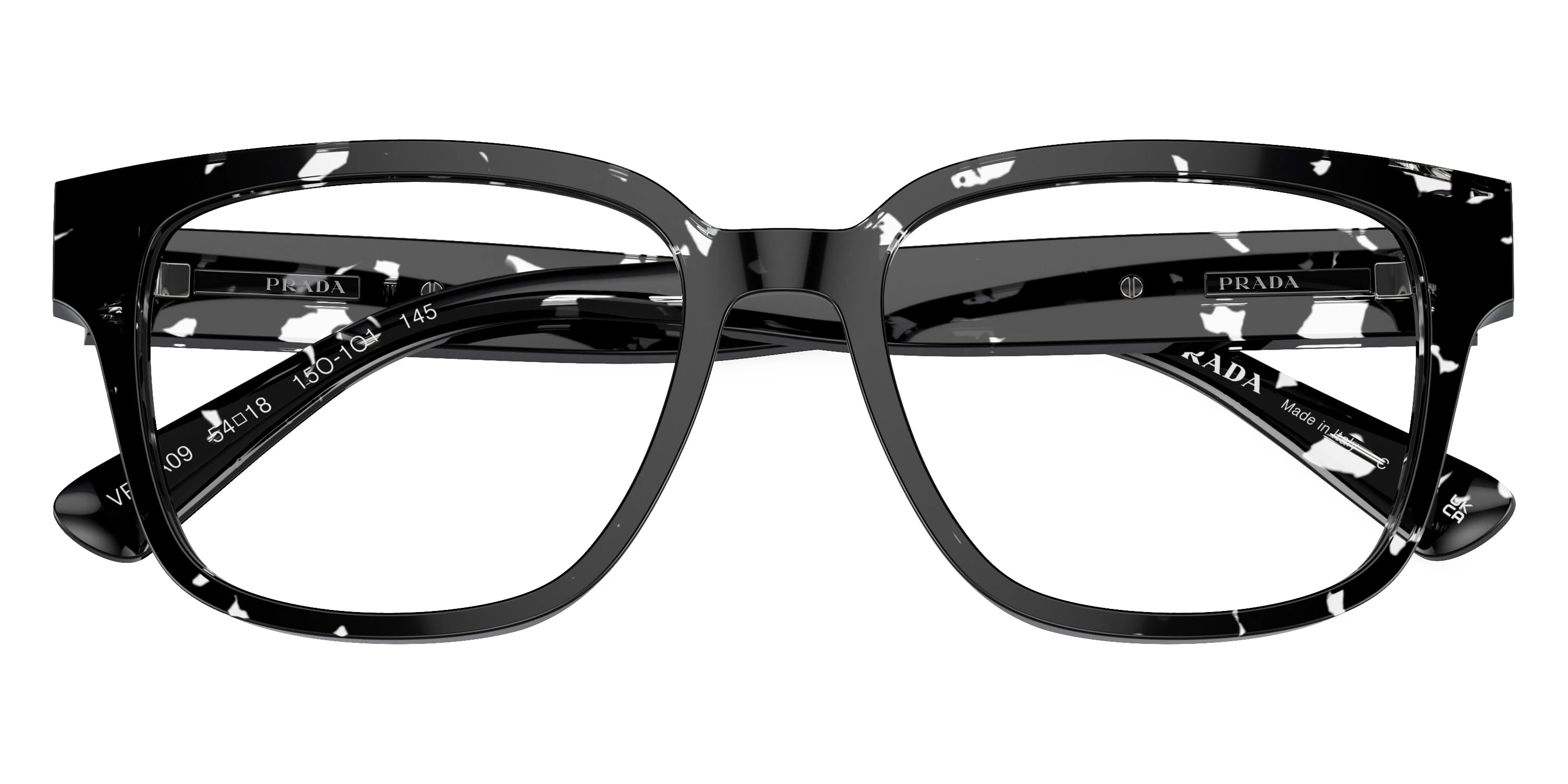 Prada PR A09V 15O1O1 54 - Havana Black Transparent