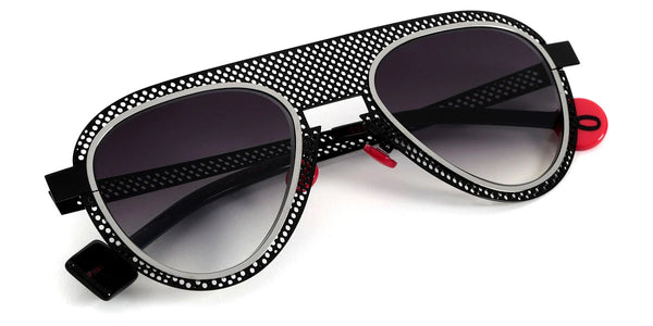 Black Lacquered Perforated/Polished Ruthenium / 51-22-145