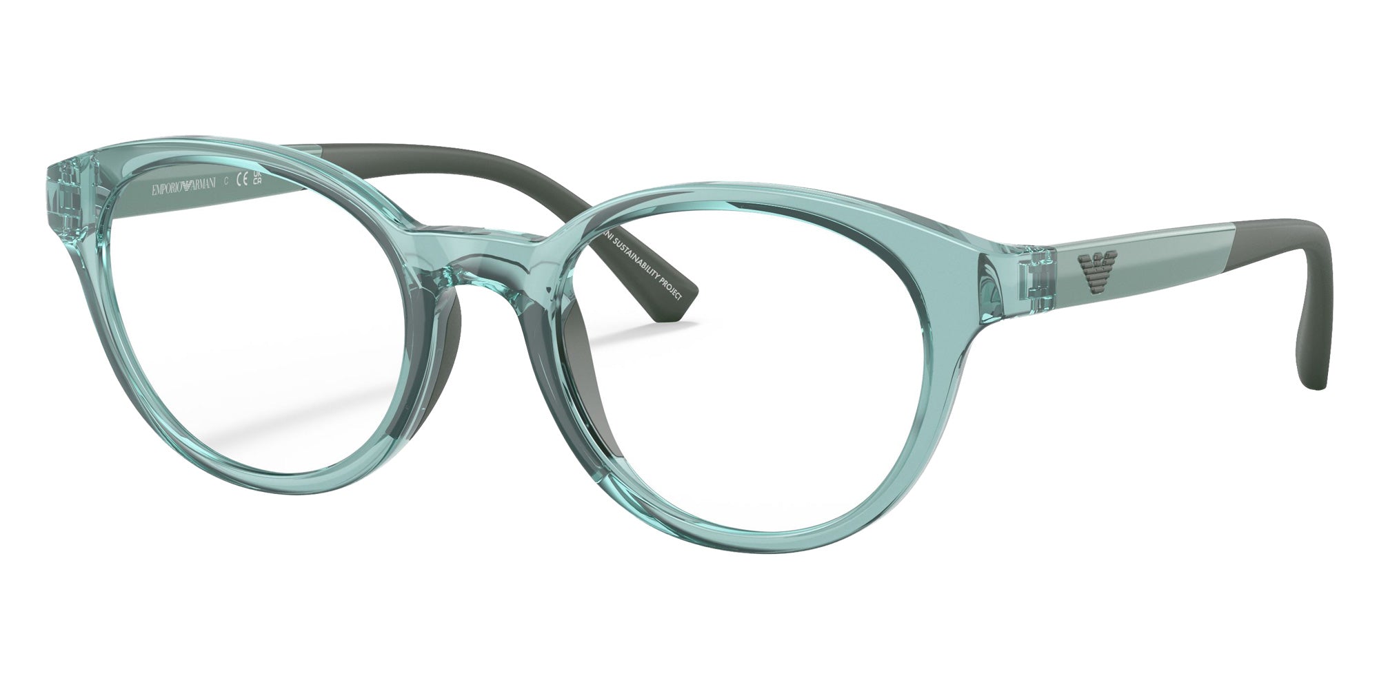EMPORIO ARMANI EK3205 5741 46 - Shiny Transparent Light Blue #id:ek32055741_s:100105