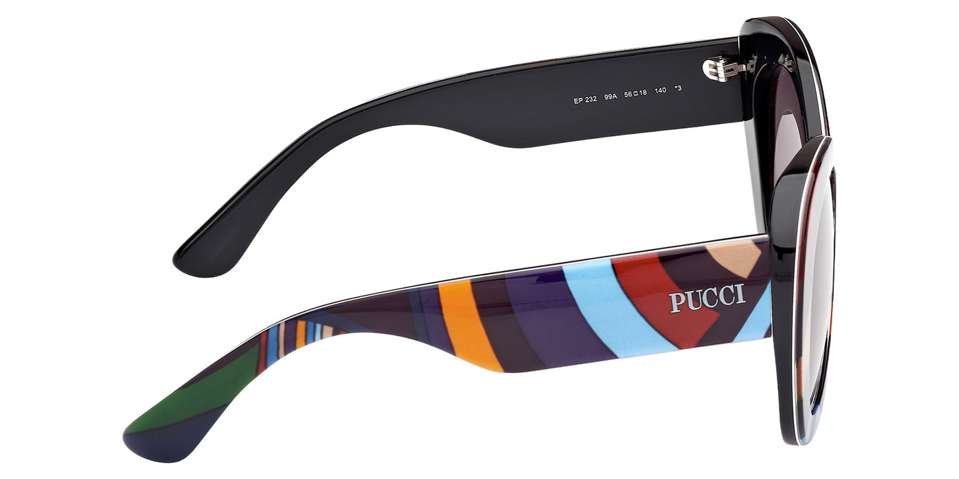 Emilio Pucci EP0232 99A 56 - Black/Texture / Smoke #id:ep023299a_s:100130