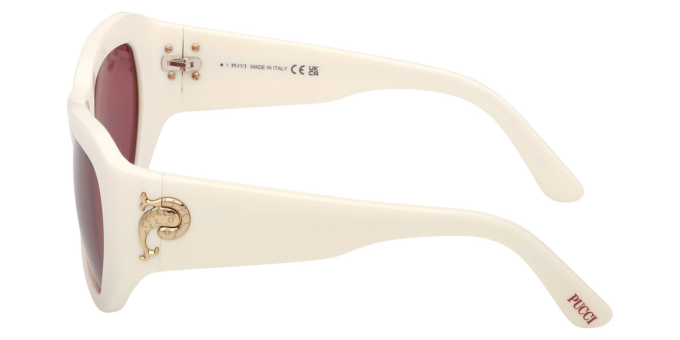 Emilio Pucci EP0241 21S 58 - Shiny White / Bordeaux #id:ep024121s_s:102110