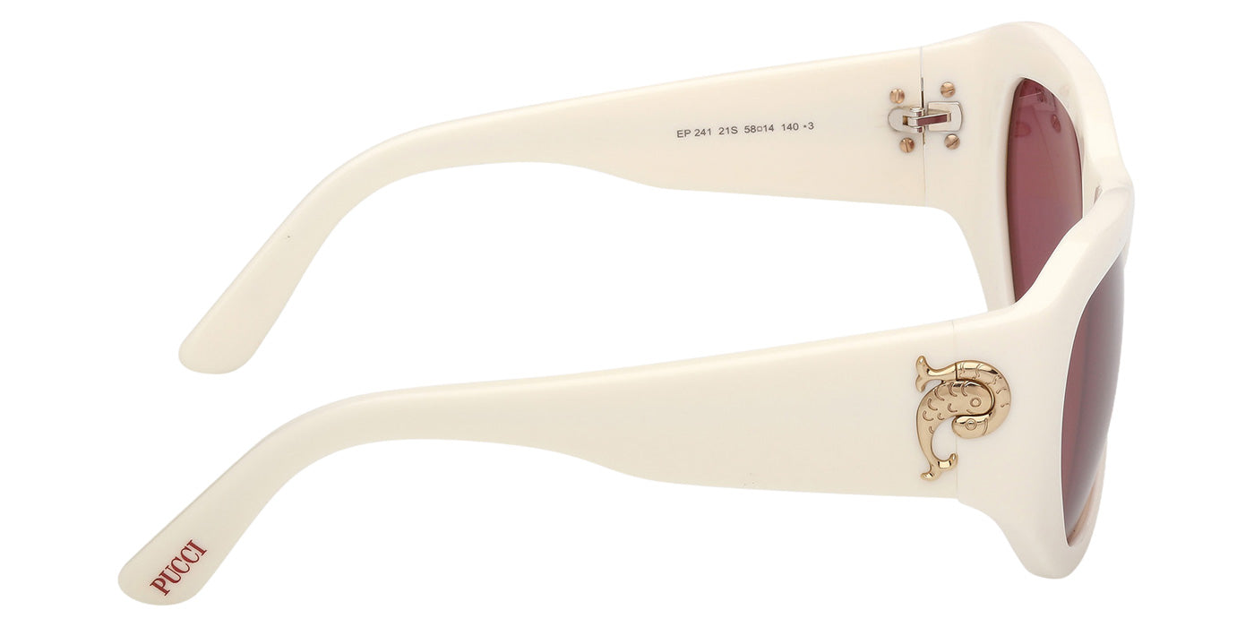 Emilio Pucci EP0241 21S 58 - Shiny White / Bordeaux #id:ep024121s_s:102130