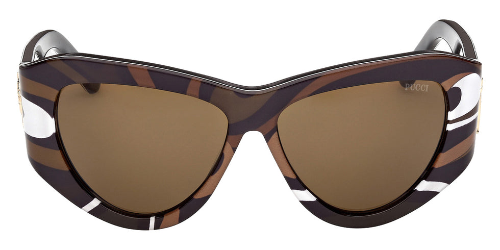 Emilio Pucci EP0241 99E 58 - Animal/Texture / Brown #id:ep024199e_s:106100