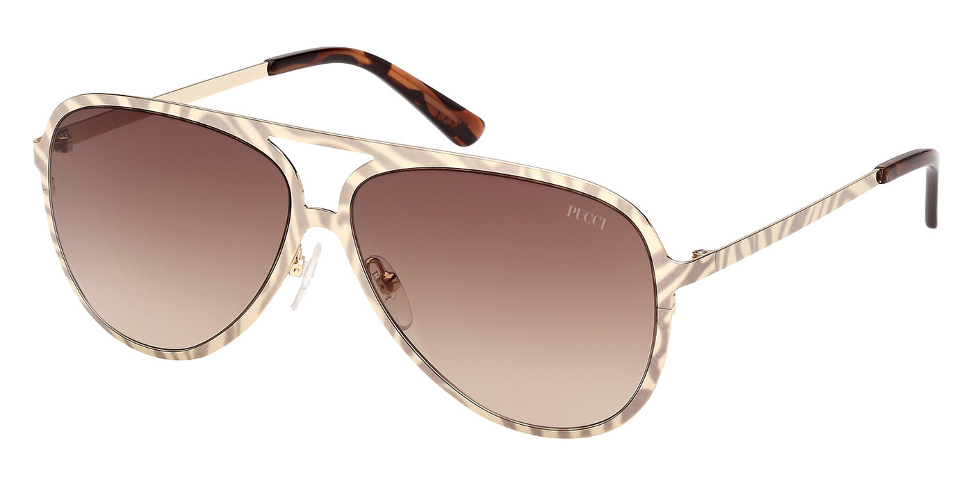 Emilio Pucci EP0247 32F 58 - Shiny Pale Gold / Gradient Brown #id:ep024732f_s:102105