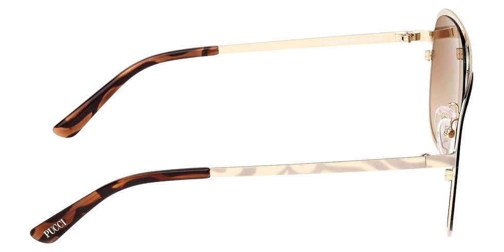 Emilio Pucci EP0247 32F 58 - Shiny Pale Gold / Gradient Brown #id:ep024732f_s:102130