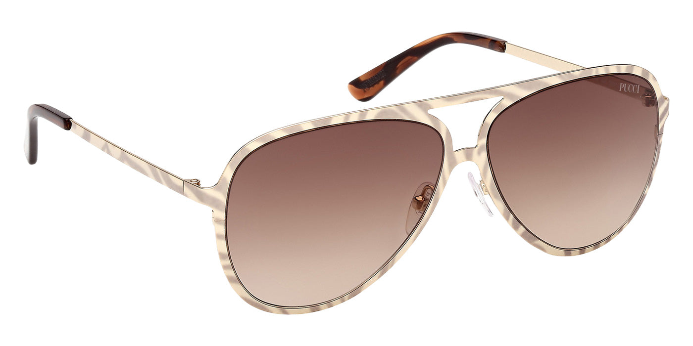 Emilio Pucci EP0247 32F 58 - Shiny Pale Gold / Gradient Brown #id:ep024732f_s:102135