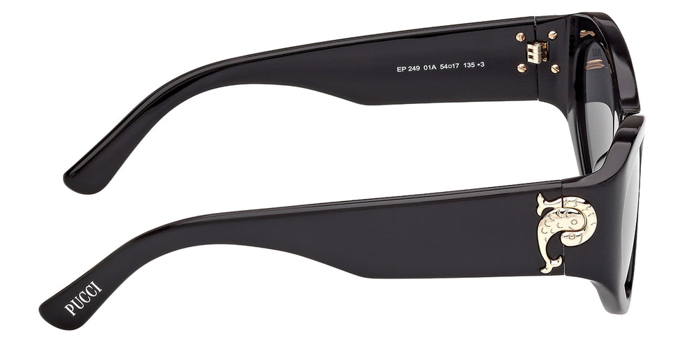 Emilio Pucci EP0249 01A 54 - Shiny Black / Smoke 01A #id:ep024901a_s:100130