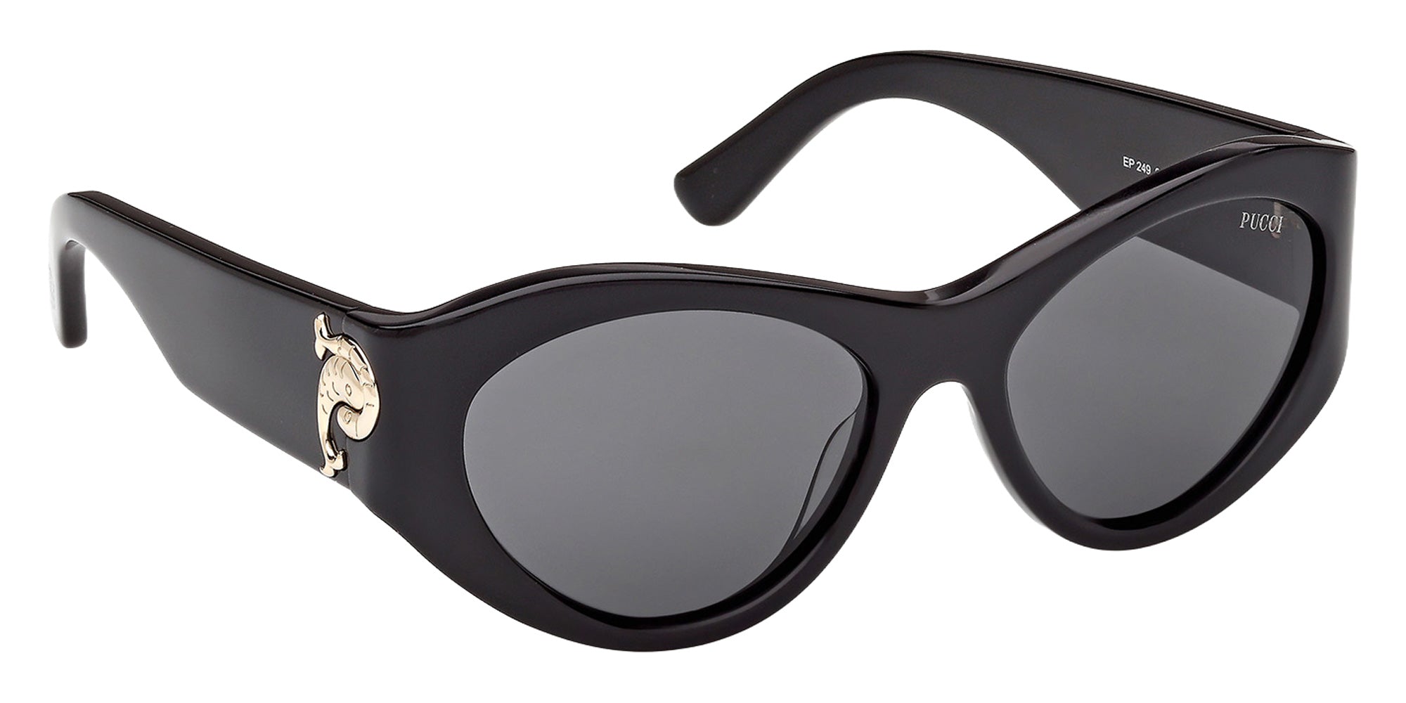 Emilio Pucci EP0249 01A 54 - Shiny Black / Smoke 01A #id:ep024901a_s:100135