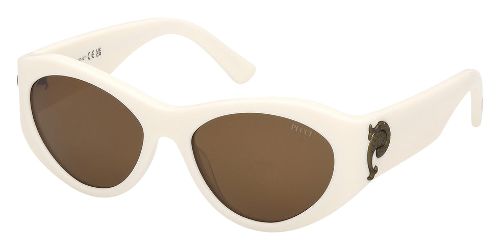 Emilio Pucci EP0249 21E 54 - Shiny White / Brown 21E #id:ep024921e_s:104105