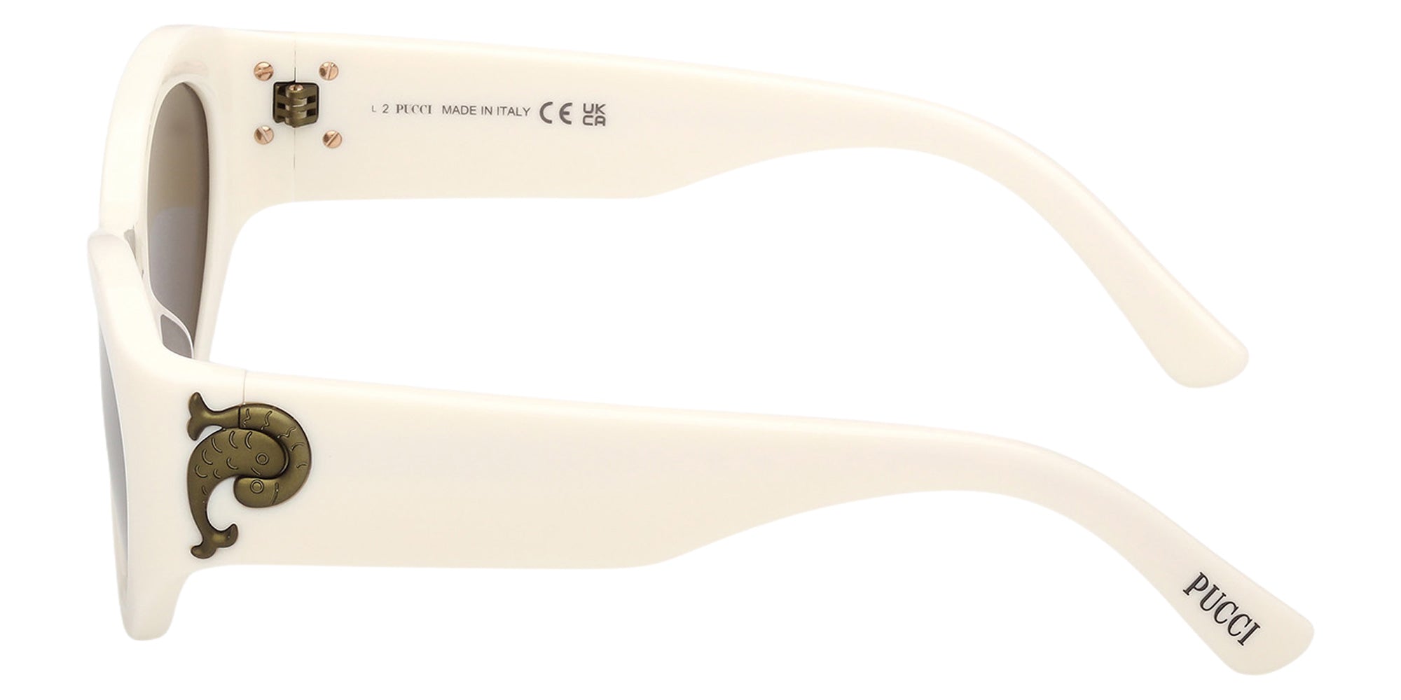 Emilio Pucci EP0249 21E 54 - Shiny White / Brown 21E #id:ep024921e_s:104110