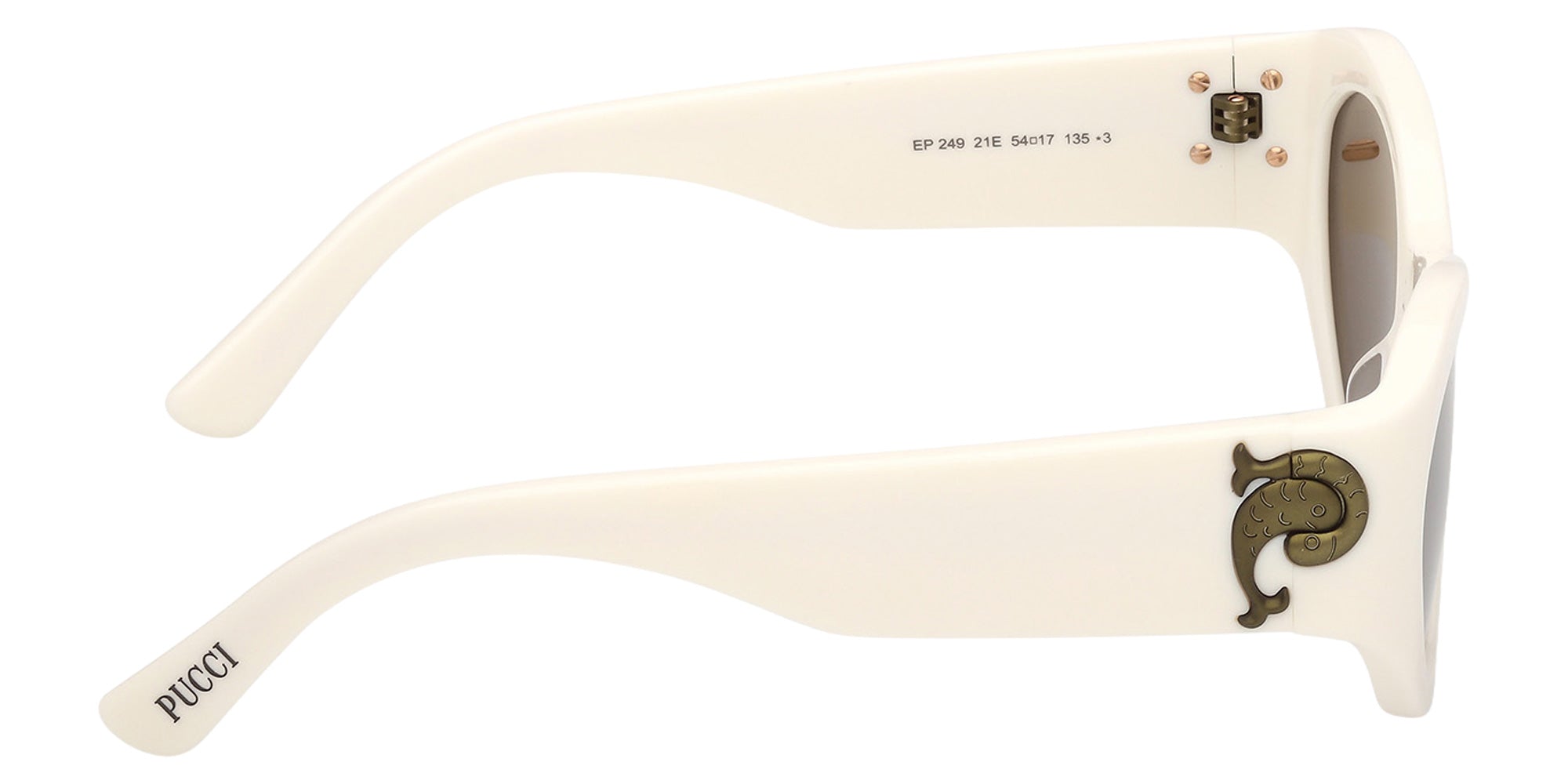 Emilio Pucci EP0249 21E 54 - Shiny White / Brown 21E #id:ep024921e_s:104130