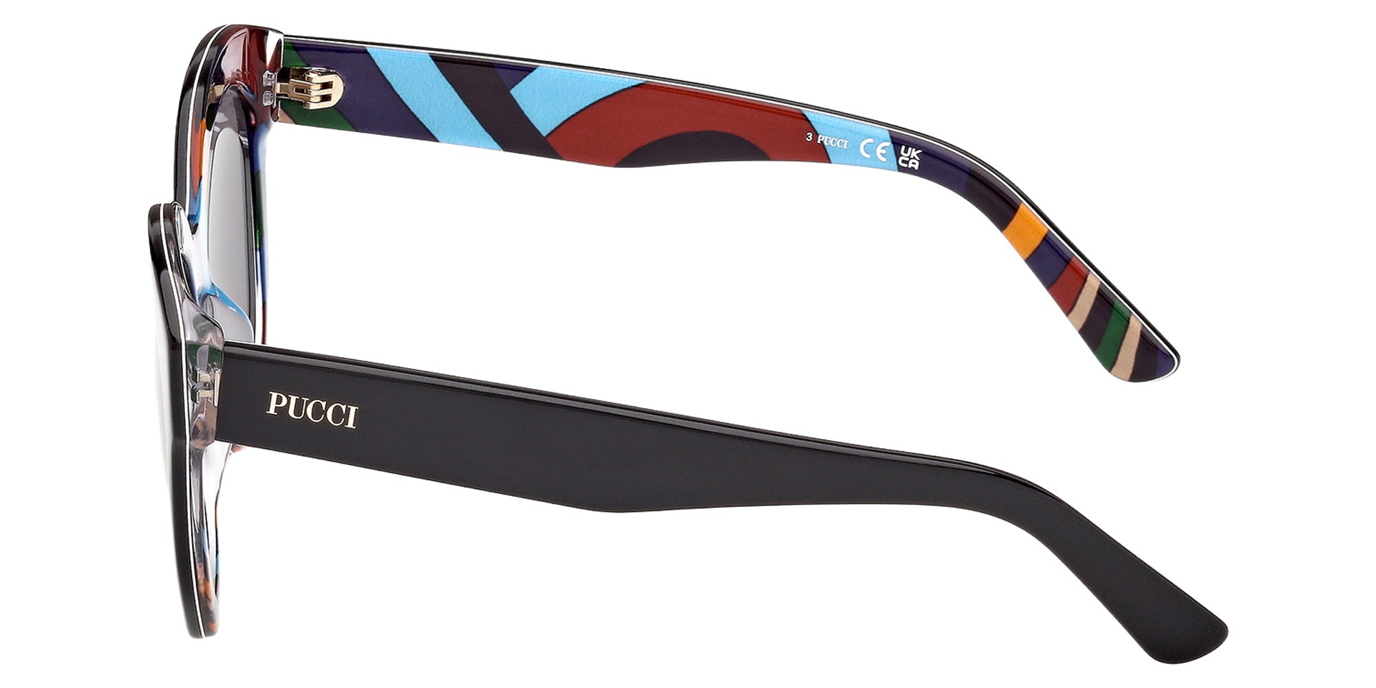 Emilio Pucci EP0254 05A 53 - Black/Texture / Smoke 05A #id:ep025405a_s:100110