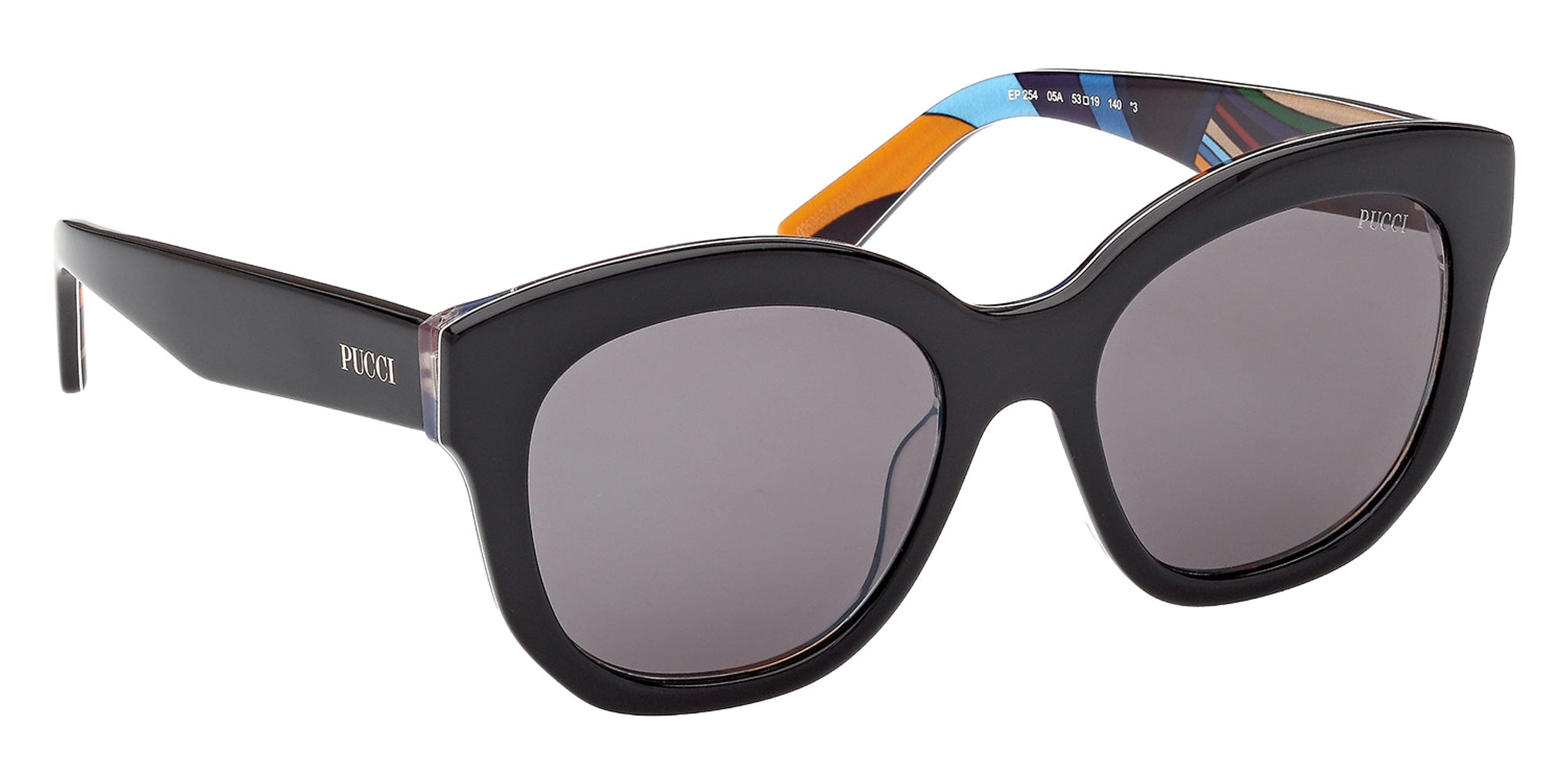 Emilio Pucci EP0254 05A 53 - Black/Texture / Smoke 05A #id:ep025405a_s:100135