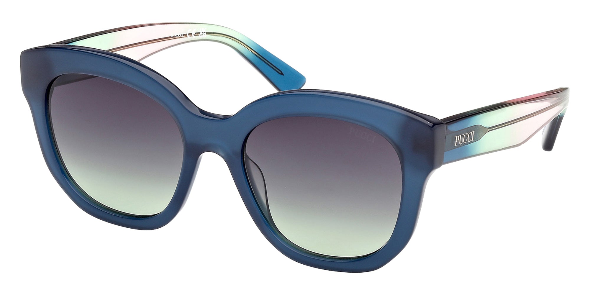 Emilio Pucci EP0254 90B 53 - Shiny Light Blue / Gradient Smoke 90B #id:ep025490b_s:104105