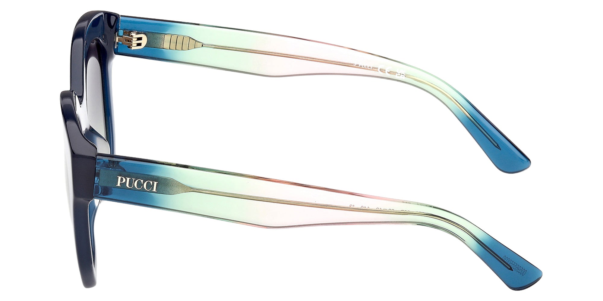 Emilio Pucci EP0254 90B 53 - Shiny Light Blue / Gradient Smoke 90B #id:ep025490b_s:104110