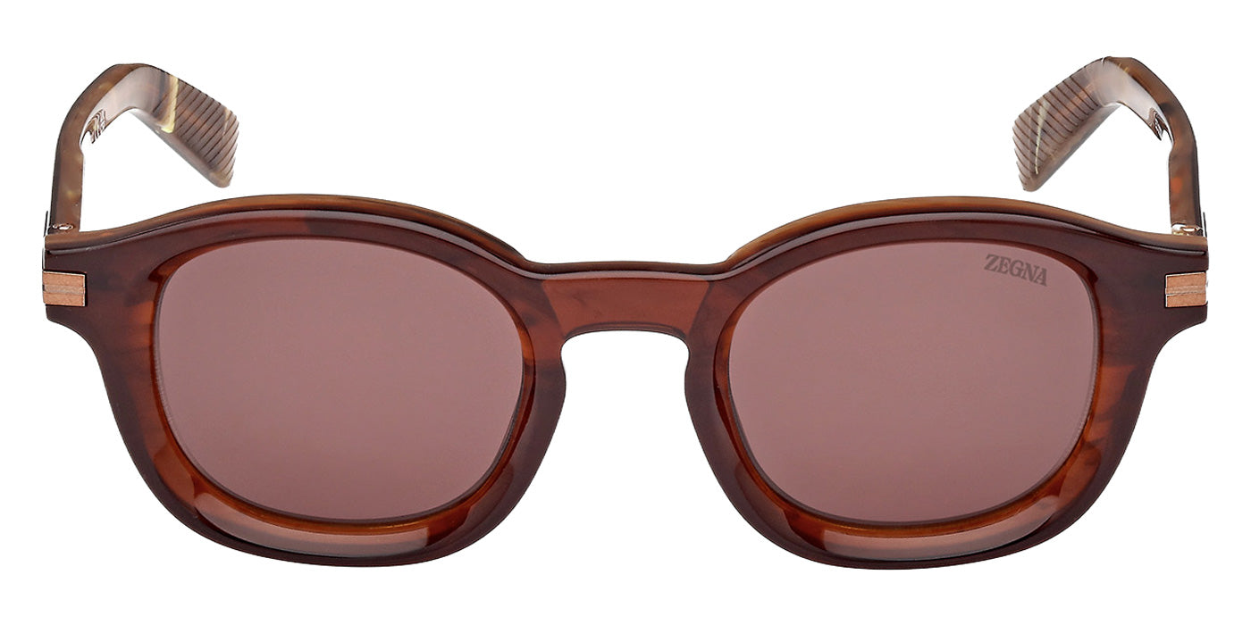 Ermenegildo Zegna EZ0229 50E 47 - Light Brown/Monocolor / Brown #id:ez022950e_s:100100