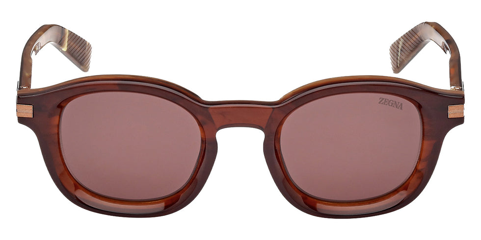 Ermenegildo Zegna EZ0229 50E 47 - Light Brown/Monocolor / Brown #id:ez022950e_s:100100