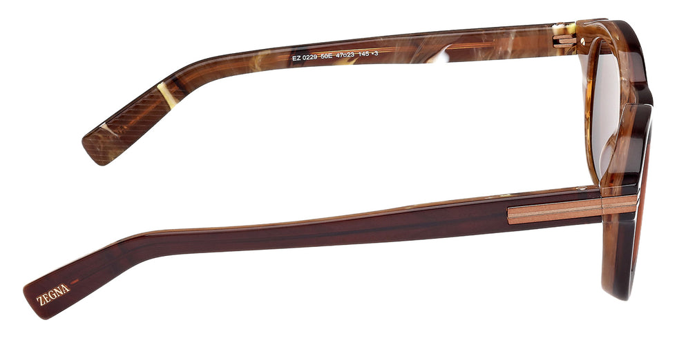 Ermenegildo Zegna EZ0229 50E 47 - Light Brown/Monocolor / Brown #id:ez022950e_s:100130