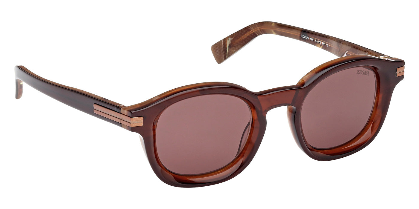 Ermenegildo Zegna EZ0229 50E 47 - Light Brown/Monocolor / Brown #id:ez022950e_s:100135