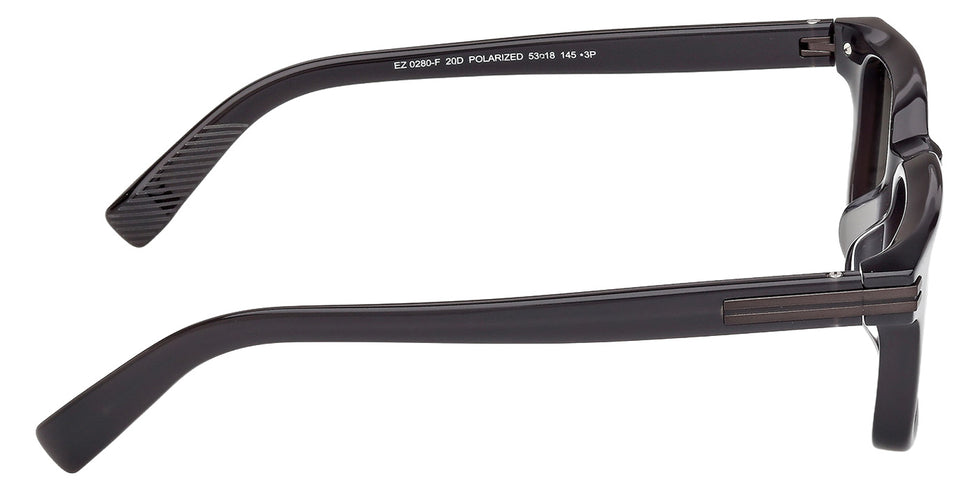 Ermenegildo Zegna EZ0280-F 20D 53 - Shiny Gray / Smoke Polarized #id:ez0280f20d_s:100130