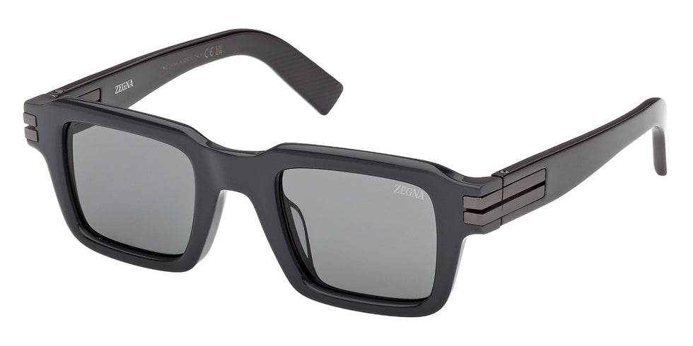Ermenegildo Zegna EZ0283 20A 48 - Shiny Gray / Smoke #id:ez028320a_s:100105