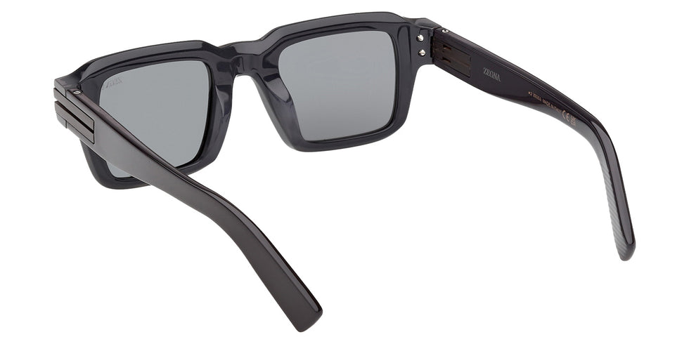 Ermenegildo Zegna EZ0283 20A 48 - Shiny Gray / Smoke #id:ez028320a_s:100115