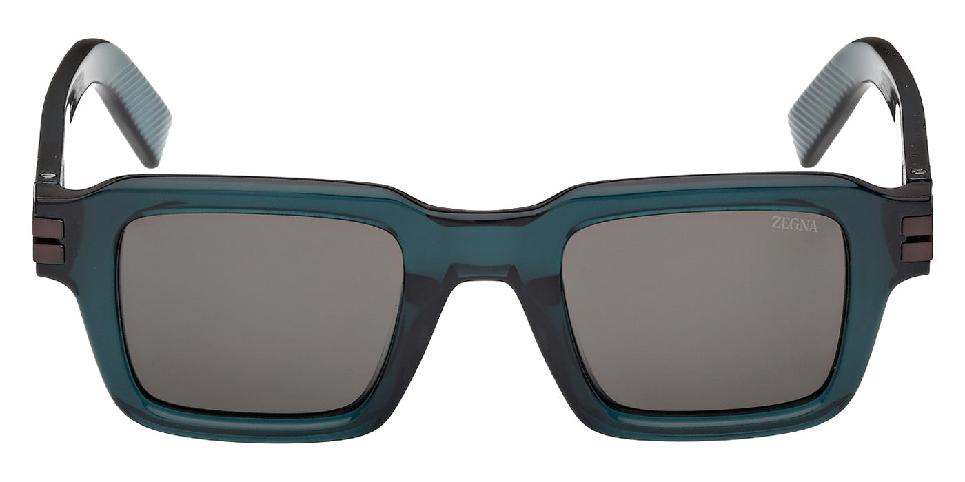 Ermenegildo Zegna EZ0283 96D 48 - Shiny Dark Green / Smoke Polarized #id:ez028396d_s:104100