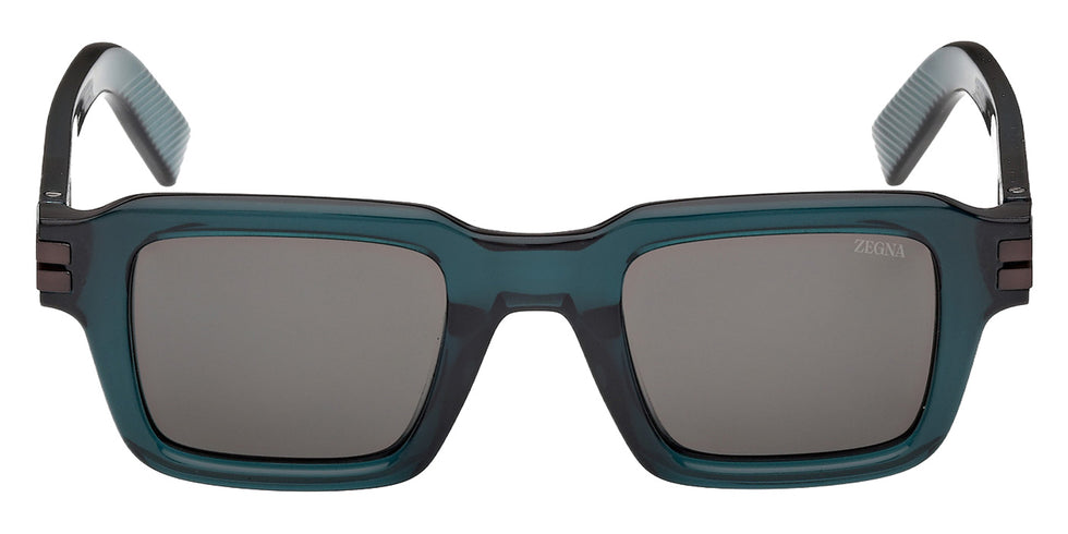 Ermenegildo Zegna EZ0283 96D 48 - Shiny Dark Green / Smoke Polarized #id:ez028396d_s:104100