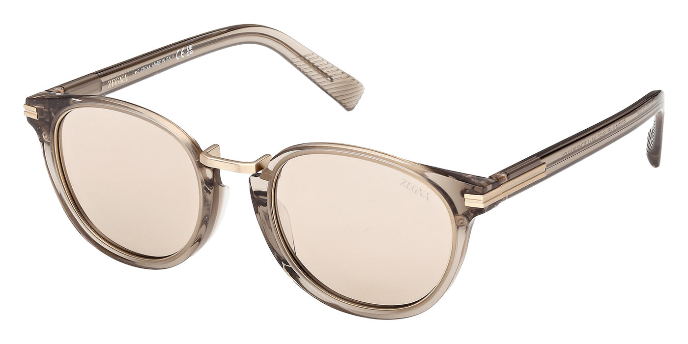Ermenegildo Zegna EZ0284-H 48E 51 - Shiny Beige / Brown #id:ez0284h48e_s:104105