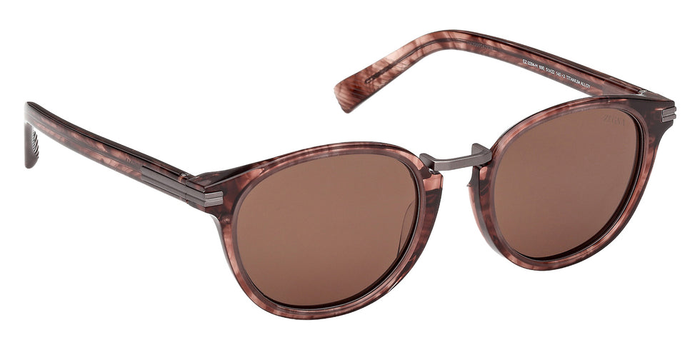 Ermenegildo Zegna EZ0284-H 69E 51 - Bordeaux/Striped / Brown #id:ez0284h69e_s:106135