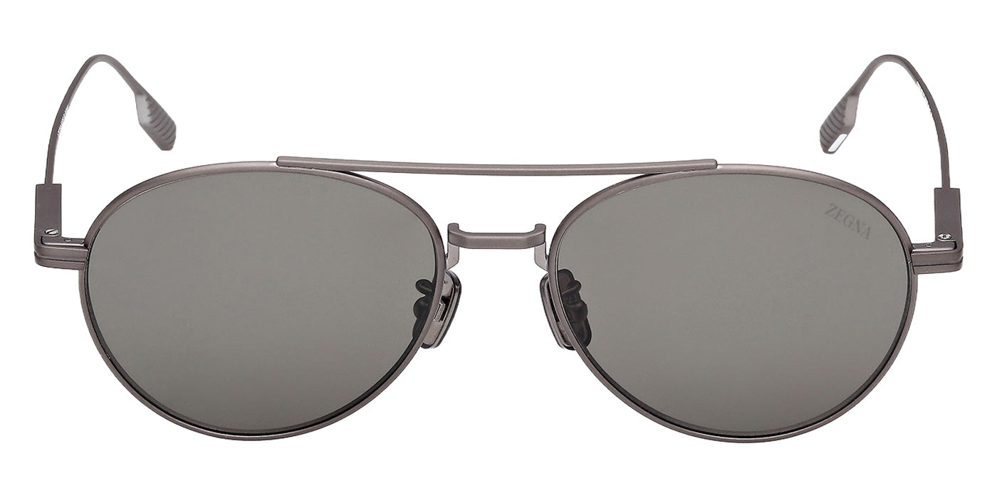 Ermenegildo Zegna EZ0288 09D 55 - Matte Gunmetal / Smoke Polarized #id:ez028809d_s:100100