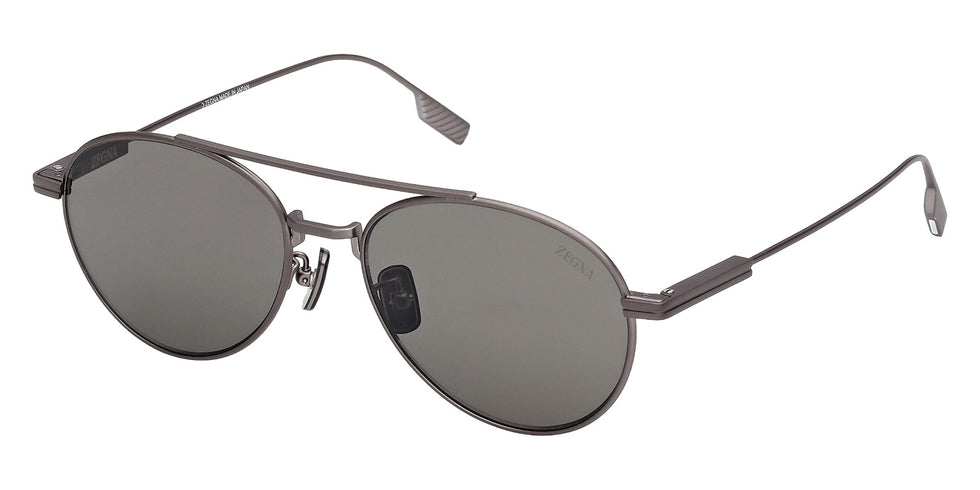 Ermenegildo Zegna EZ0288 09D 55 - Matte Gunmetal / Smoke Polarized #id:ez028809d_s:100105
