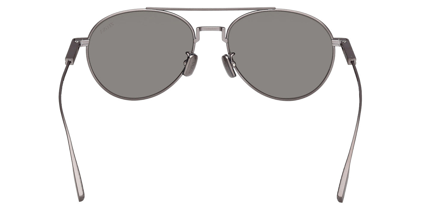 Ermenegildo Zegna EZ0288 09D 55 - Matte Gunmetal / Smoke Polarized #id:ez028809d_s:100120