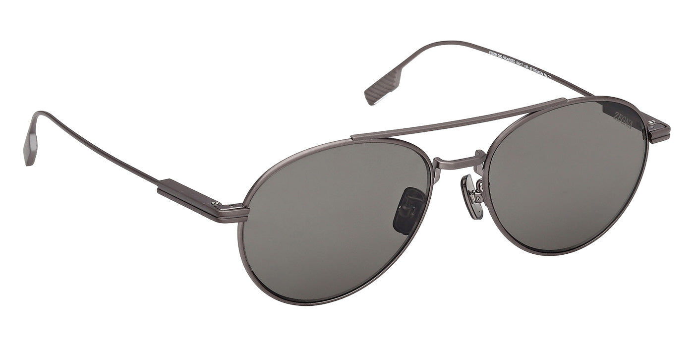Ermenegildo Zegna EZ0288 09D 55 - Matte Gunmetal / Smoke Polarized #id:ez028809d_s:100135