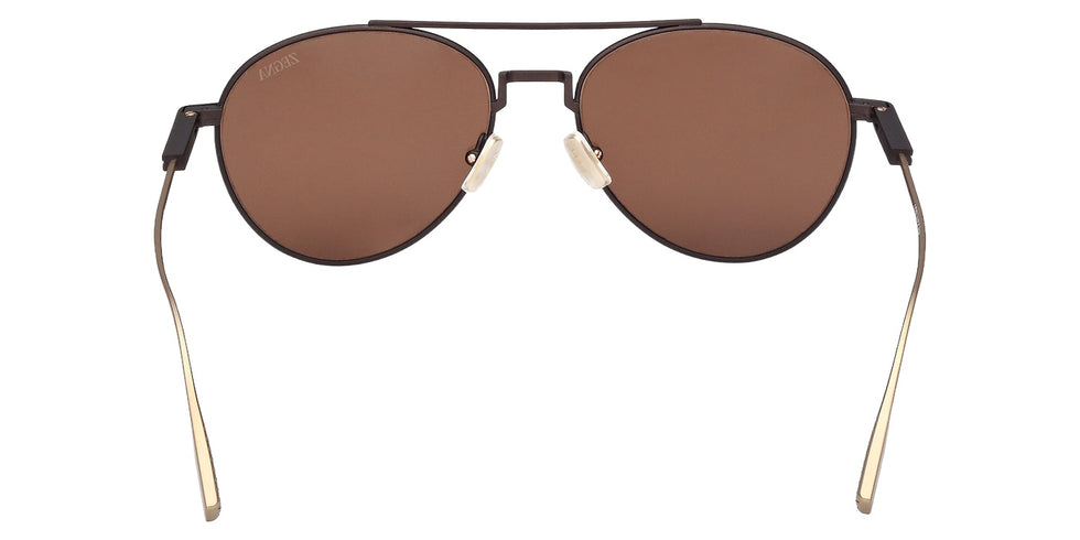 Ermenegildo Zegna EZ0288 49E 55 - Matte Dark Brown / Brown #id:ez028849e_s:106120