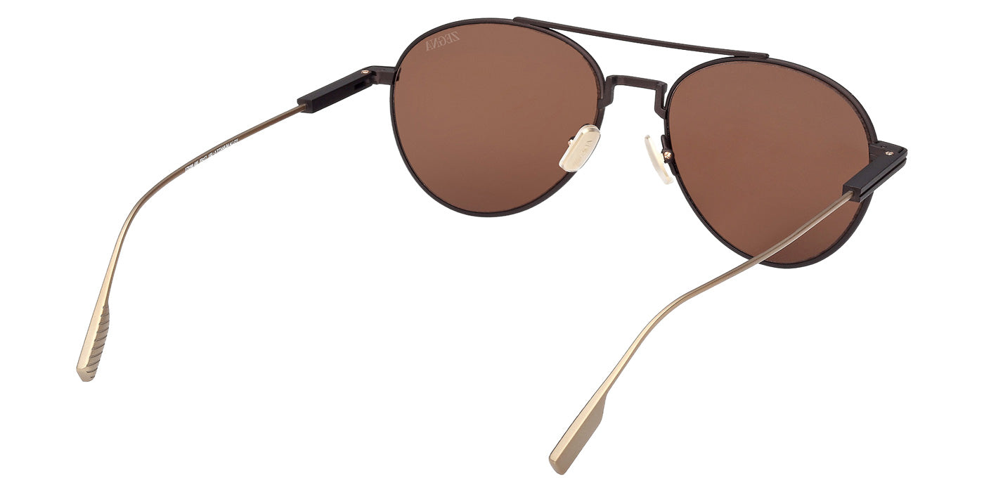 Ermenegildo Zegna EZ0288 49E 55 - Matte Dark Brown / Brown #id:ez028849e_s:106125