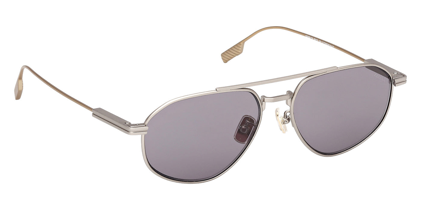 Ermenegildo Zegna EZ0289 17A 56 - Matte Palladium / Smoke #id:ez028917a_s:100135