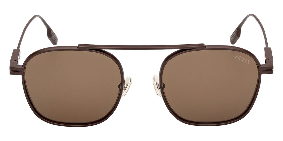 Ermenegildo Zegna EZ0290 49E 53 - Matte Dark Brown / Brown 49E #id:ez029049e_s:100100