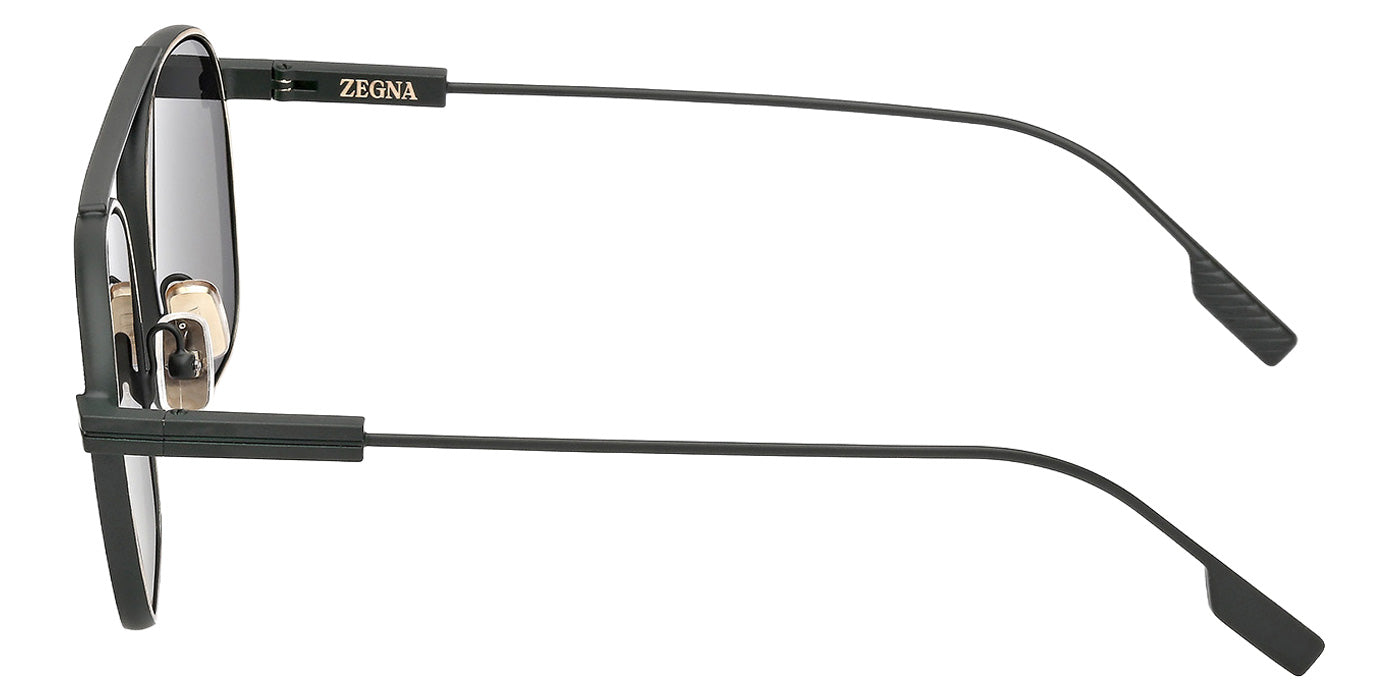 Ermenegildo Zegna EZ0290 97D 53 - Matte Dark Green / Smoke Polarized #id:ez029097d_s:104110
