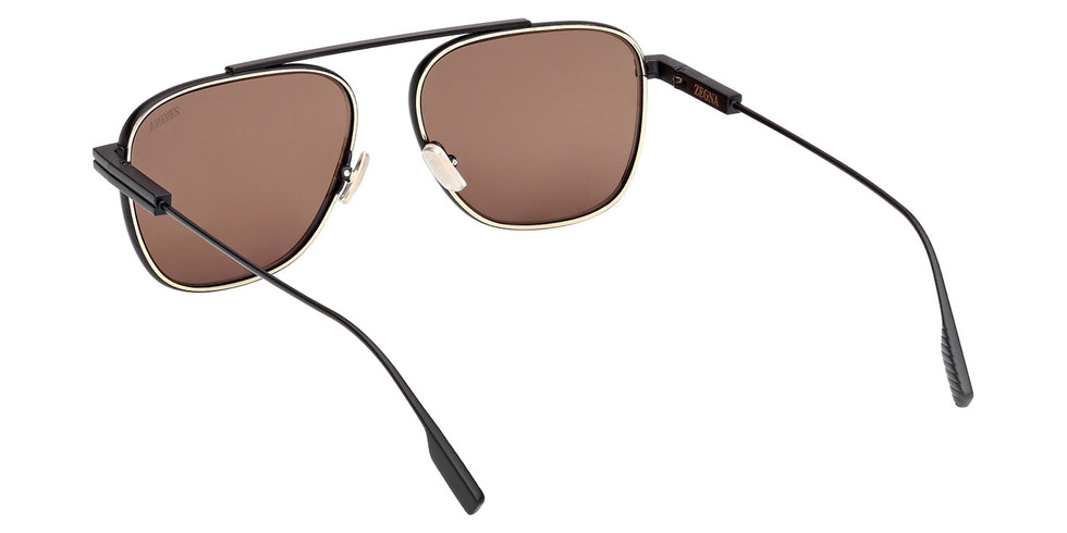 Ermenegildo Zegna EZ0291 02E 57 - Matte Black / Brown #id:ez029102e_s:100115