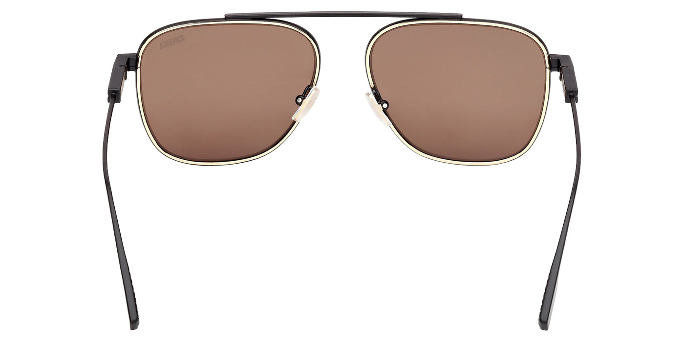 Ermenegildo Zegna EZ0291 02E 57 - Matte Black / Brown #id:ez029102e_s:100120