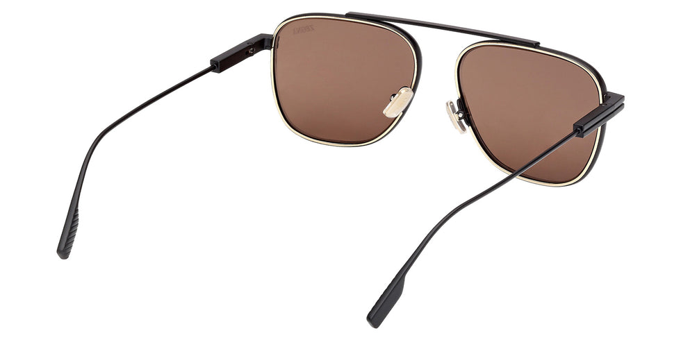 Ermenegildo Zegna EZ0291 02E 57 - Matte Black / Brown #id:ez029102e_s:100125