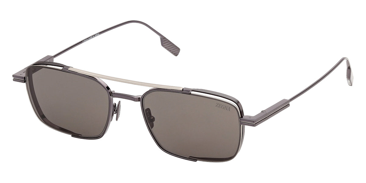 Ermenegildo Zegna EZ0293 09A 54 - Matte Gunmetal / Smoke #id:ez029309a_s:100105