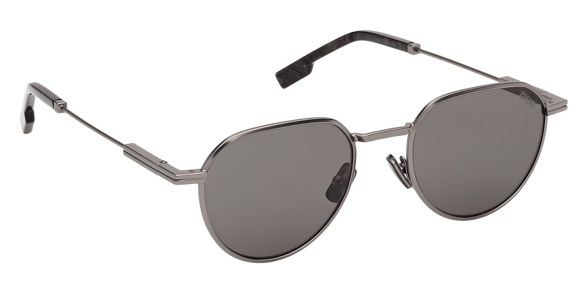 Ermenegildo Zegna EZ0297 08A 51 - Shiny Gunmetal / Smoke 08A #id:ez029708a_s:100135