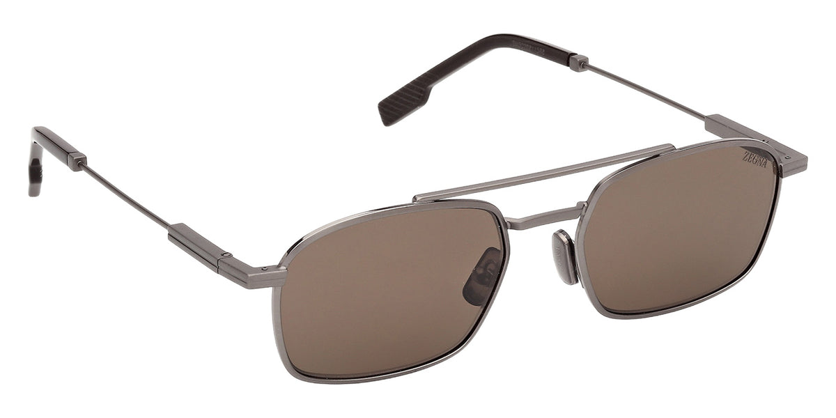 Ermenegildo Zegna EZ0298 09E 54 - Matte Gunmetal / Brown #id:ez029809e_s:100135