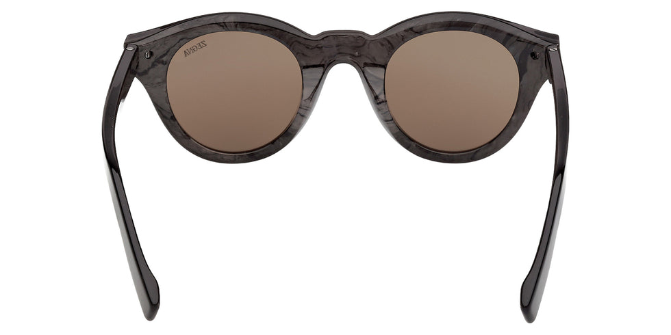 Ermenegildo Zegna EZ0302 05E 46 - Black/Striped / Brown 05E #id:ez030205e_s:100120