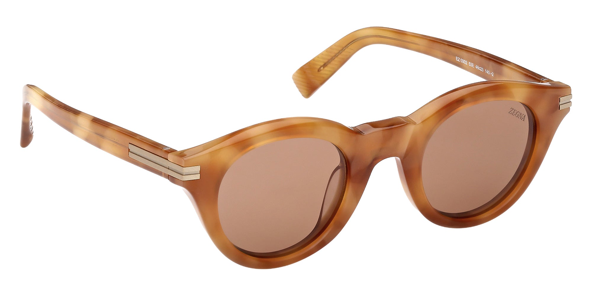 Ermenegildo Zegna EZ0302 53E 46 - Blonde Havana / Brown 53E #id:ez030253e_s:104135