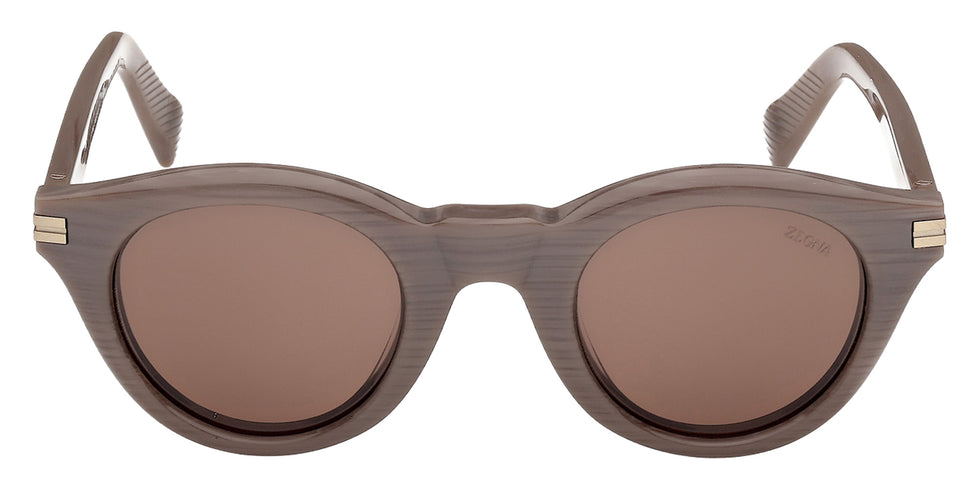 Ermenegildo Zegna EZ0302 59E 46 - Beige Brown/Striped / Brown 59E #id:ez030259e_s:106100